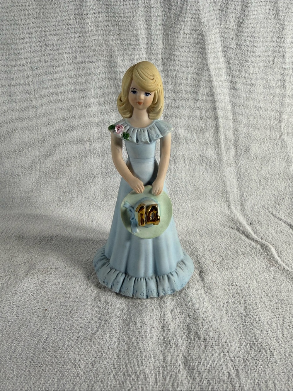 Vintage Enesco Growing Up Birthday Girls 14 Year Old Porcelain Figurine